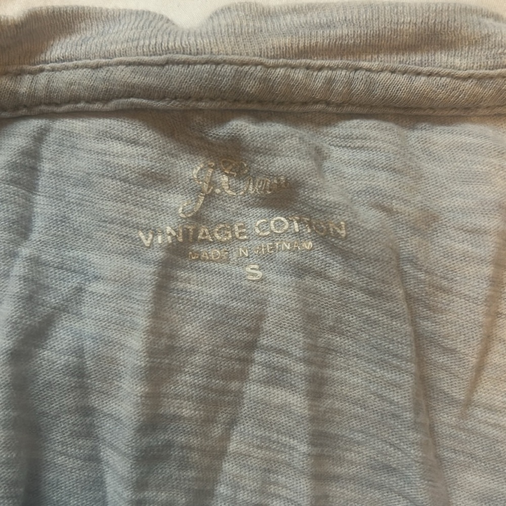 J. Crew Heather Gray Vintage Cotton Tee - Picture 3 of 3